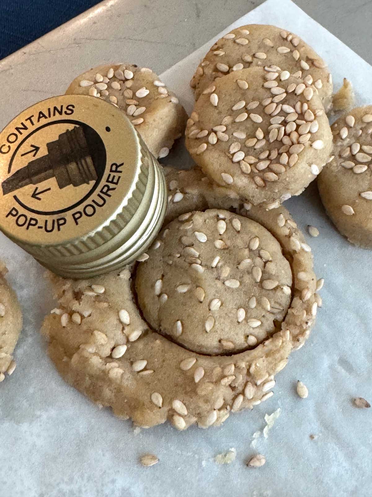 Dough being punched for Benne wafers