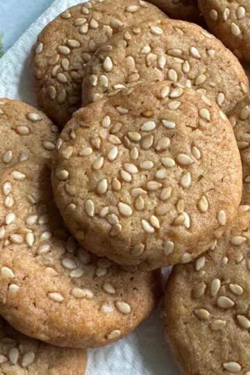 Benne Wafers or Charleston's famous sesame seed cookies
