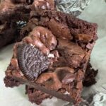 Whipped Salted Aquafaba Oreo Brownies Without Eggs.