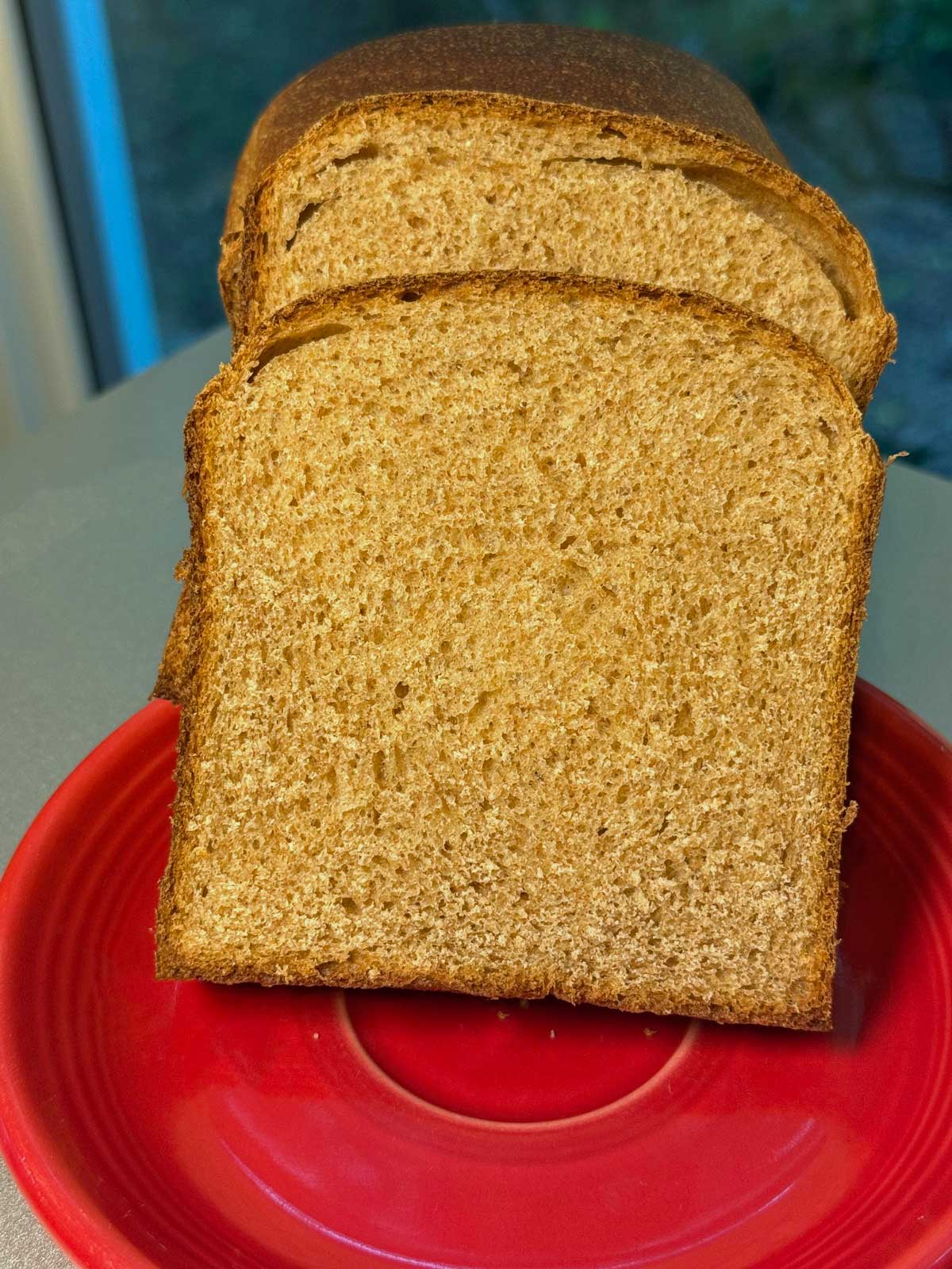 Sliced Wheat Bread recipe from the KitchenAid mixer manual.