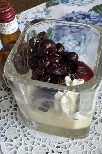 Bavarian Cream Dessert with melted ice cream pudding mix and half & half cream