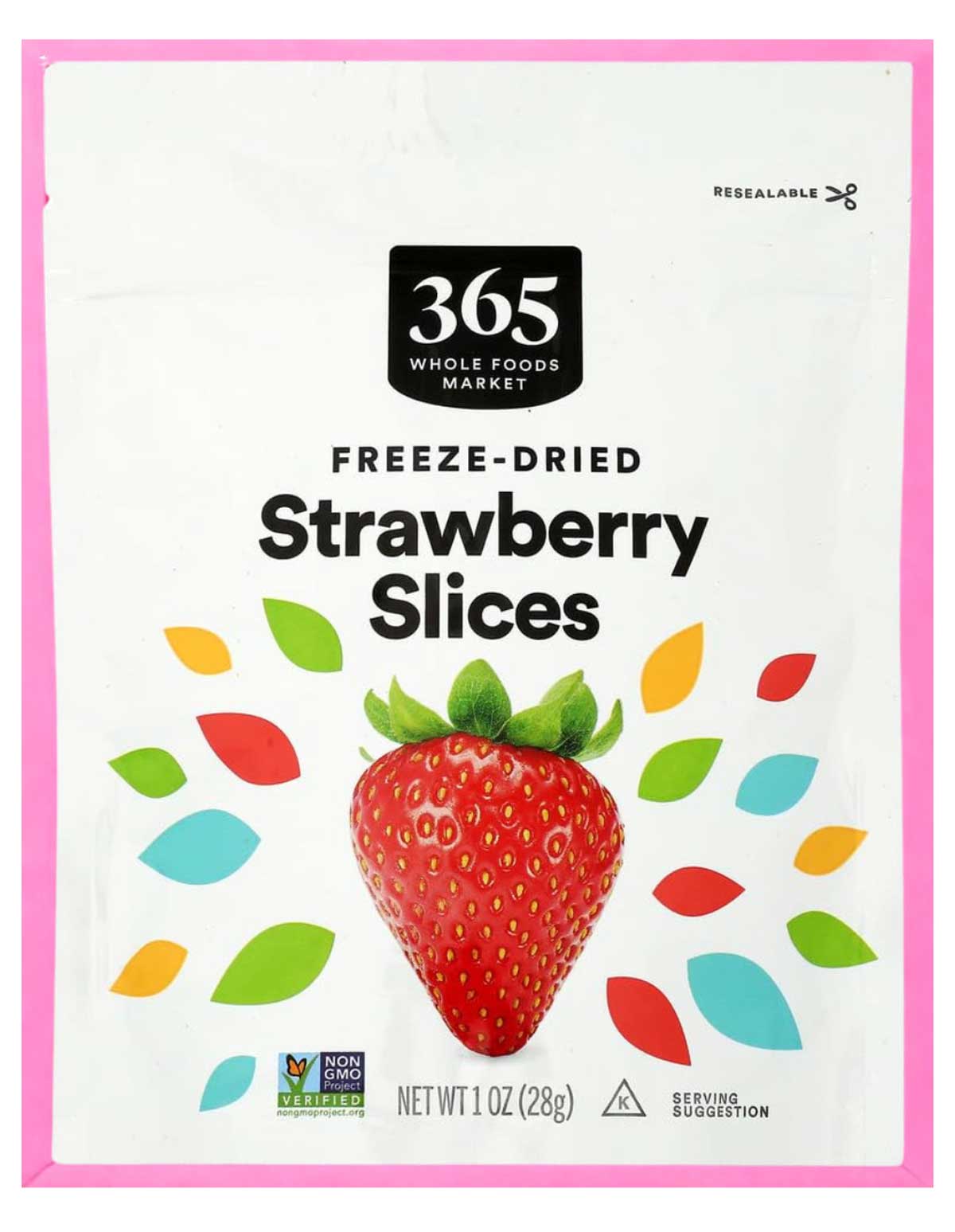 365 brand freeze dried strawberry slices to be used in homemade ice cream.