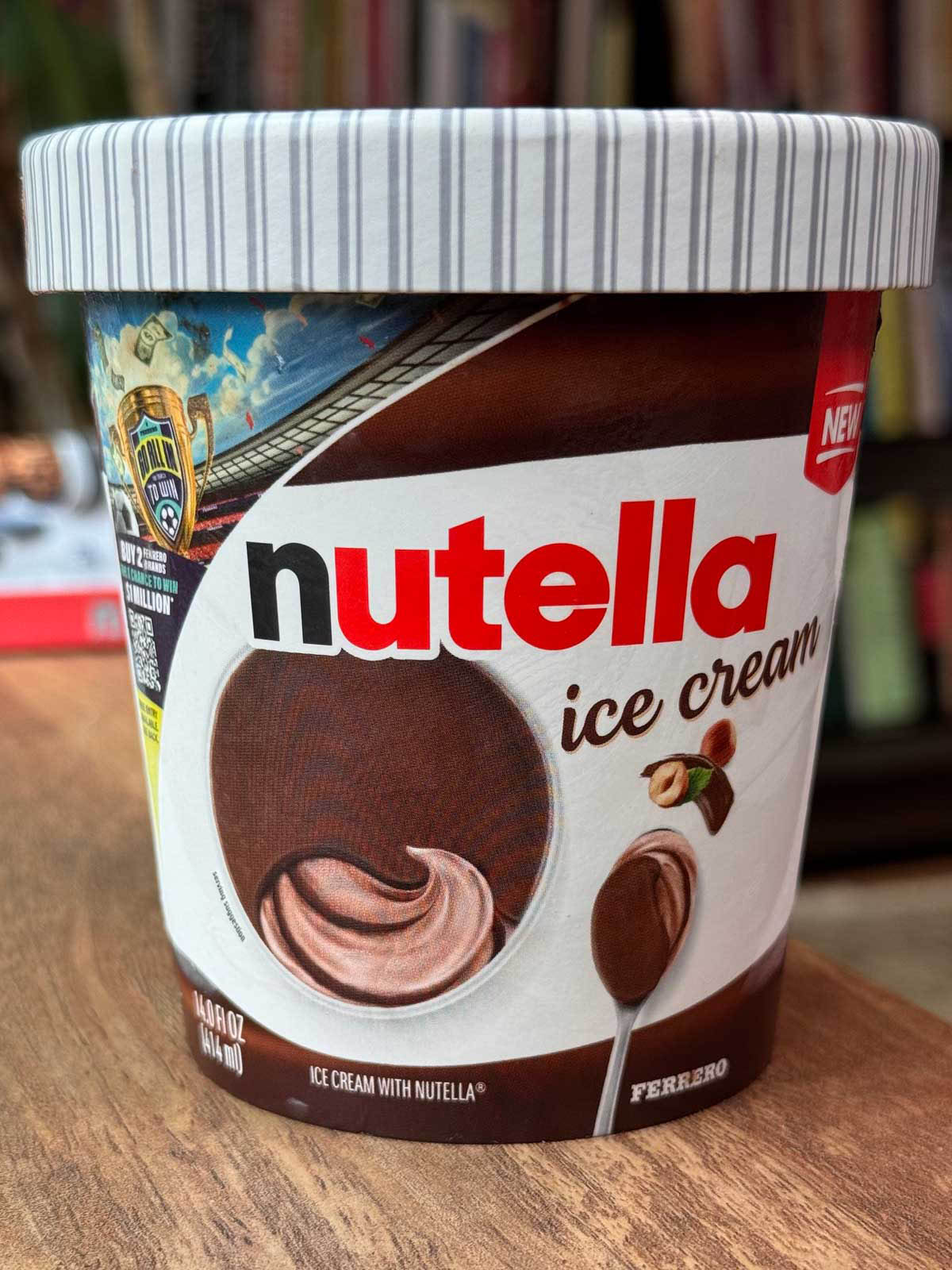 Nutella ice cream carton