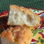 Small batch no-knead focaccia recipe that bake up fluffy with a crispy top and bottom.
